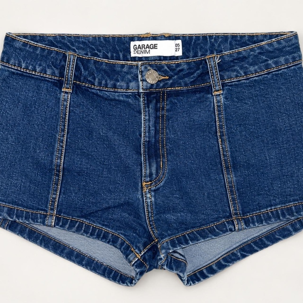 Garage Denim Dark Wash micro Short Shorts — Size 5 / 27